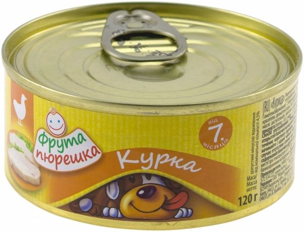 Пюре Фрута Пюрешка Курка 120 г 8595139774004  