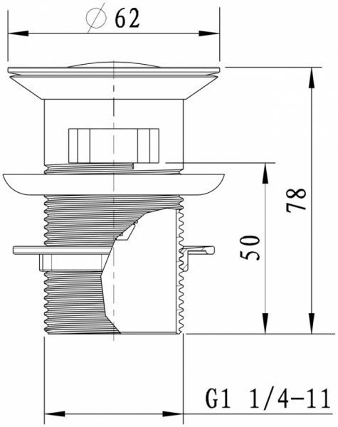 Донный клапан Mixxen с переливом бронза КЛИК Клак 1 