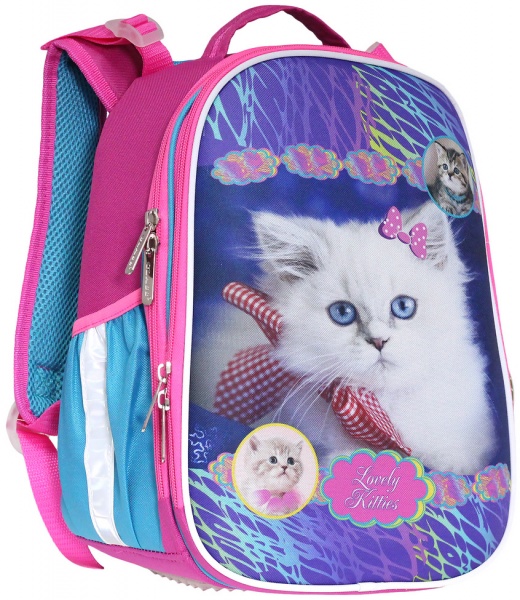 Ранець шкільний CLASS SchoolCase Черепашка Lovely Kitties 35x27x16 см 9956