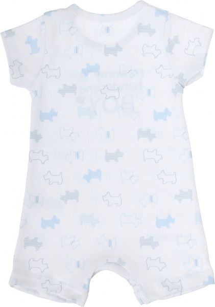 Боді дитяче Фламінго ясельне Собачки р.68 біло-блакитний 386-222-13 