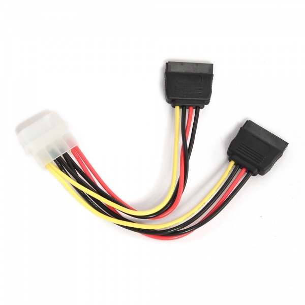 Кабель компьютерный внутренний Cablexpert Molex – SATA 0,15 м черный (CC-SATA-PSY) (Molex) M/F + 2 SATA кабель питания 