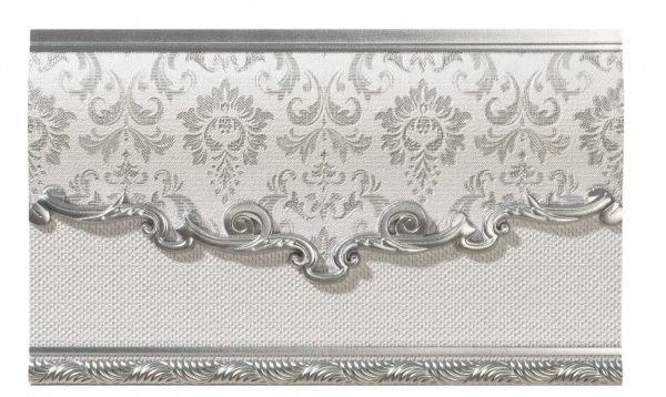 Плитка El Molino Poem Zocalo Plata Perla 15x25 