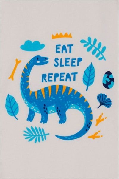 Комбинезон детский ТМ Софія Синий динозаврик р.50 молочный 190250 