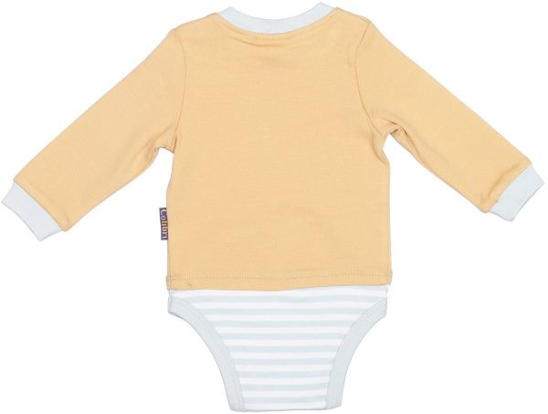 Боди Colibrі с длинным рукавом mommy's little bear р.62 соломенный/оливковый CLB005 
