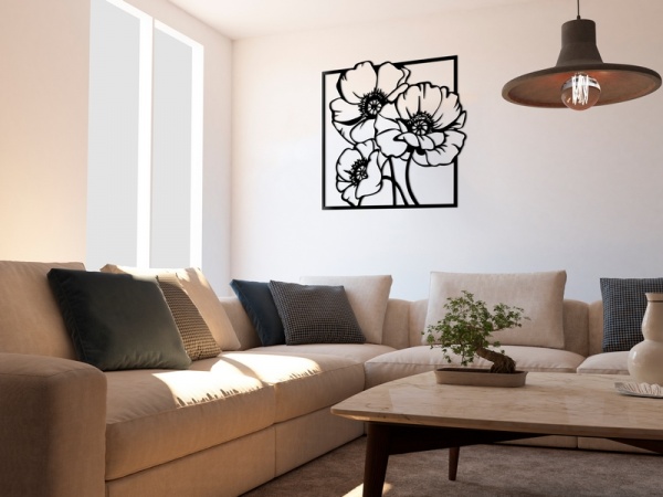 Панно Маки 3 PN206 46x46 см 