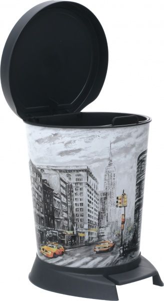 Відро для сміття Алеана Таксі 18 л з малюнком 124067