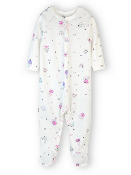 Чоловічок для дівчинки ТМ Софія Кішечки р.62 білий із малюнком 420162 