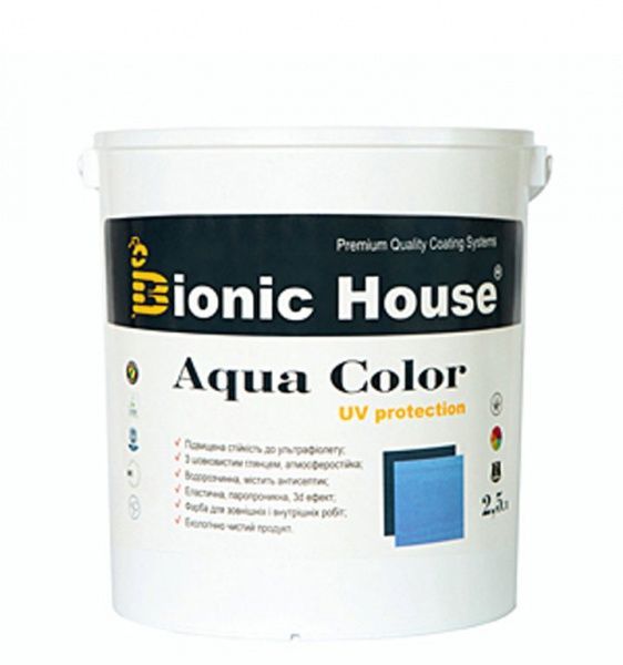Лазур Bionic House лесуюча універсальна Aqua Color UV protect чорний шовковистий мат 2,5 л