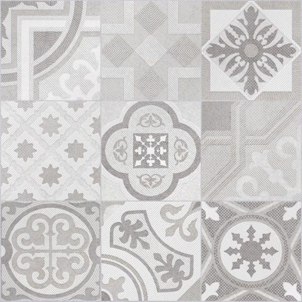 Плитка Allore Group Dover Patchwork Pearl F\DEC P NR Mat 61x61 