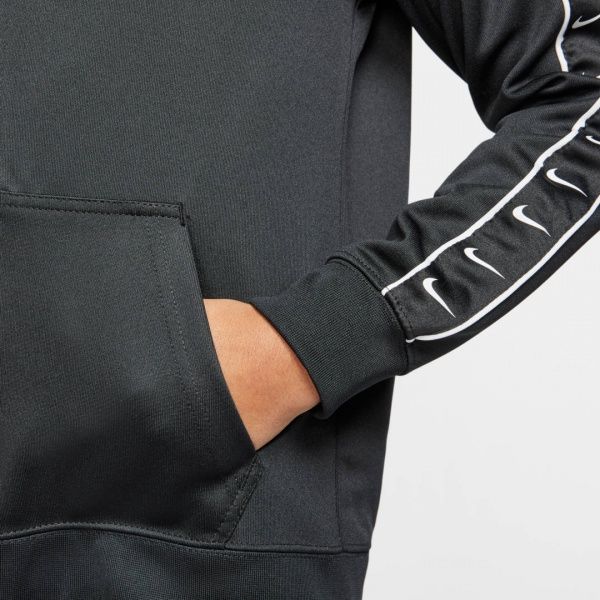 Джемпер Nike B NSW FZ HOODY PK SWOOSH TAPE CV1334-010 р. M чорний