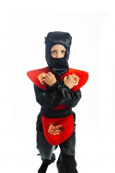 Костюм дитячий карнавальний КАРНАВАЛІЯ Ніндзя 5-7 років р.122 червоний 