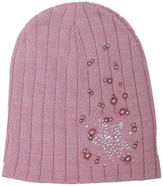 Шапочка детская для девочки Kraft+ 9751 р.50-52 светлая пудра 