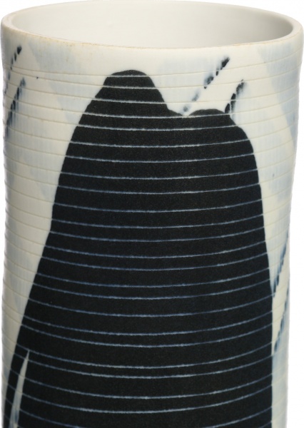 Ваза керамическая голубой крафт цилиндр 34 см 07590000P04098 Bernardo