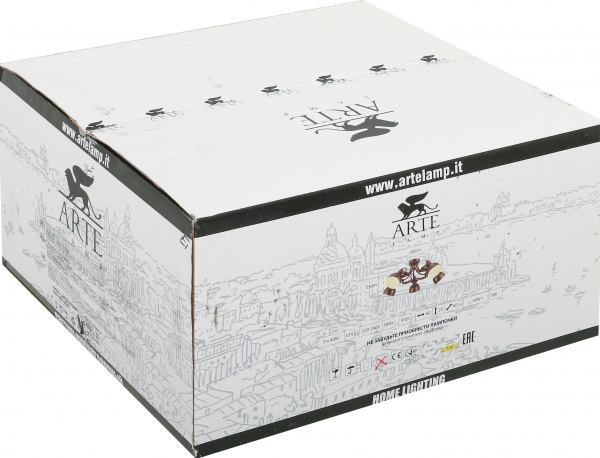 Люстра потолочная Arte Lamp Martin 5xE14 белый с золотистым A5216PL-5WG 