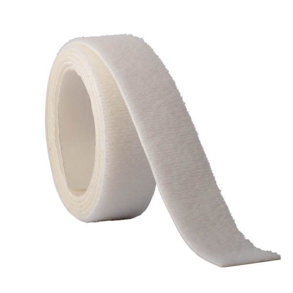 Стрічка-застібка самоклейка HPX ZIP FIX велюр 20 мм бiла