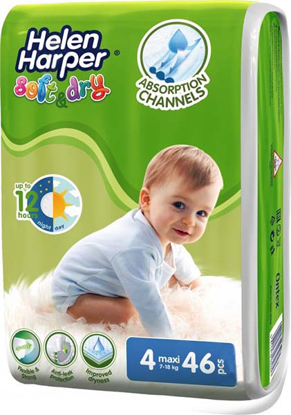 Підгузки Helen Harper Soft&Dry Maxi 7-18 кг 46 шт.