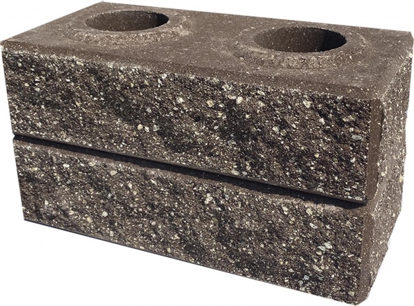 Цегла гіперпресована LEGO-FASAD колота кутова коричнева