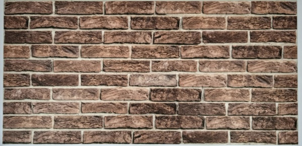 Панель Framex 3 мм Бурый Ретро Кирпич 1,387x0,680x0,003 /0,943кв.м./