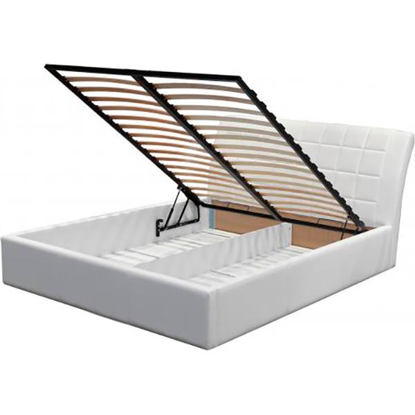Кровать с подъемным механизмом AMUR Queen белая 160x200 см белый 