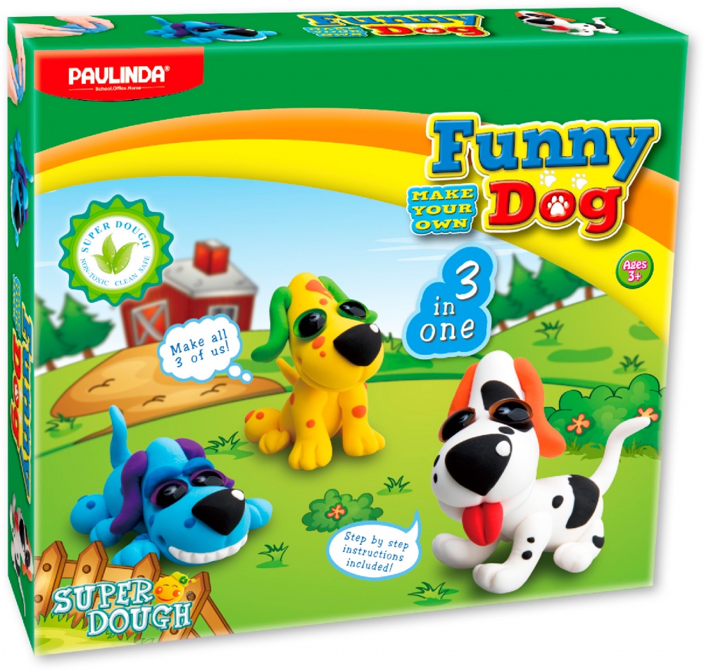 Набір для творчості Paulinda маса для ліплення Super Dough Песики 081555