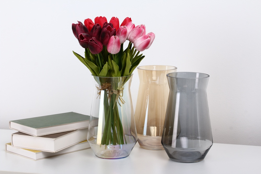 Ваза стеклянная Sensio Galaxy 20,7 см перламутровая 1005