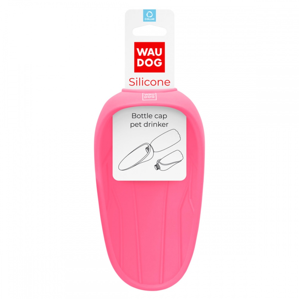 Поилка Waudog Silicone 165х90 мм розовая