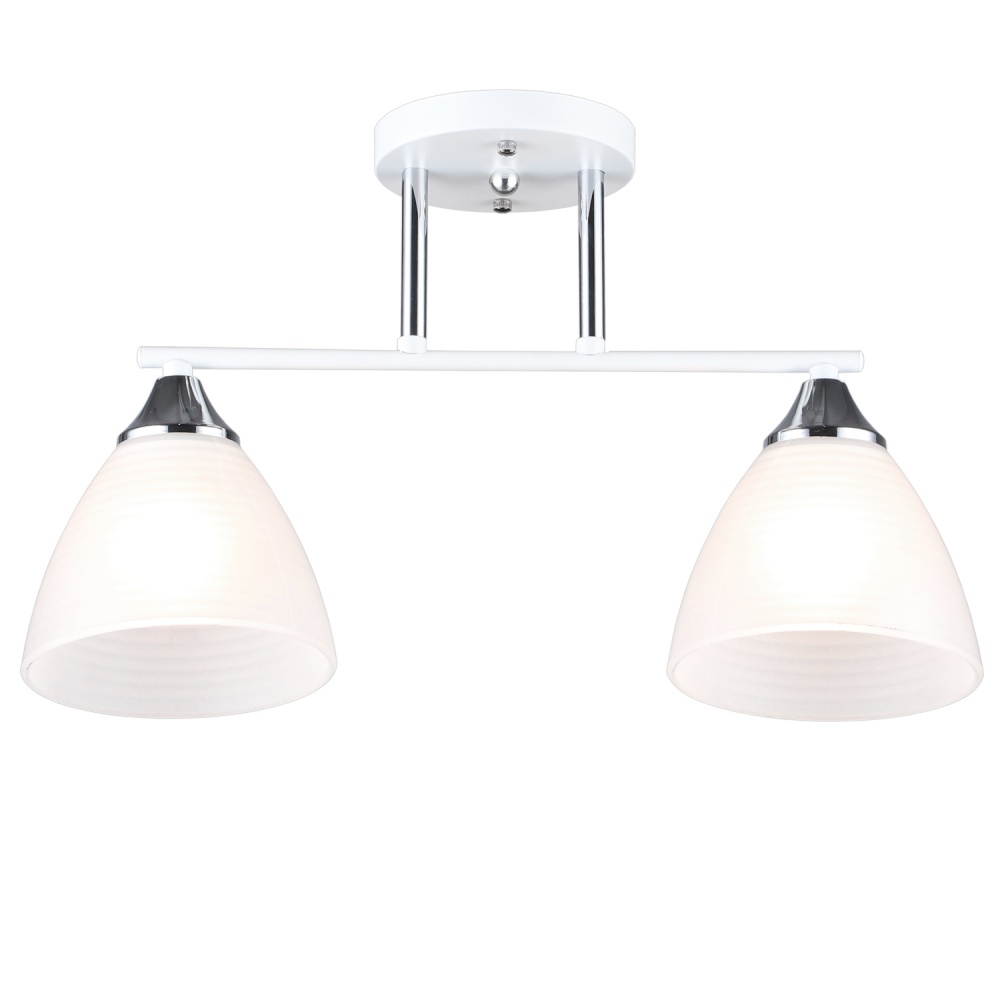 Люстра потолочная Victoria Lighting 2x60 Вт E27 белый Ridge/PL2 white