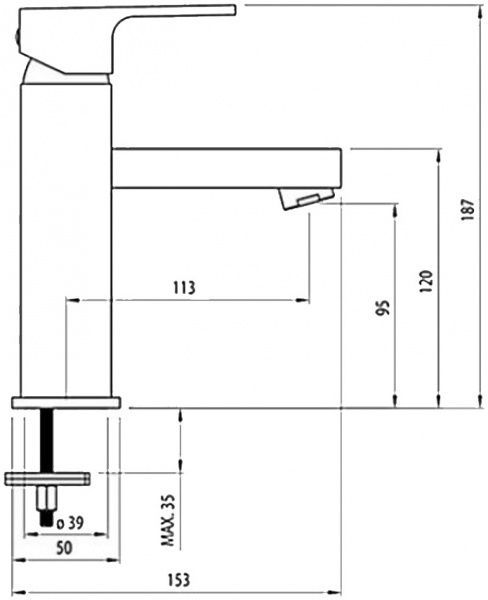 Смеситель для умывальника Deante Anemon BCZ 021M