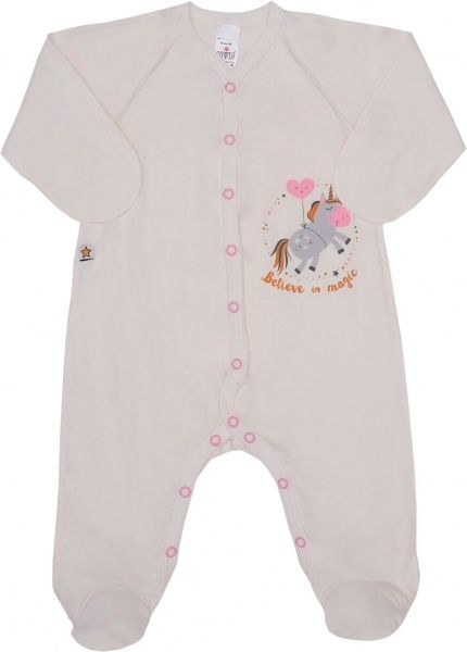 Комбінезон дитячий ТМ Софія Єдиноріг Magic р.56 молочний 200256 