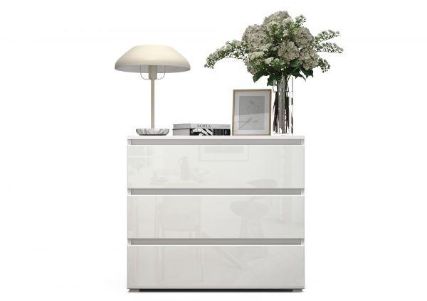 Комод Валенсия-3 нимфея альба/белый 
