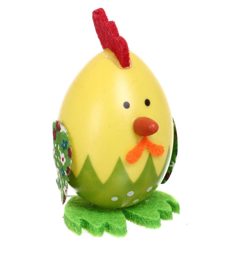Декорация пасхальная Яйцо петушок в ассортименте 7,5х4 см (SD12-202660)