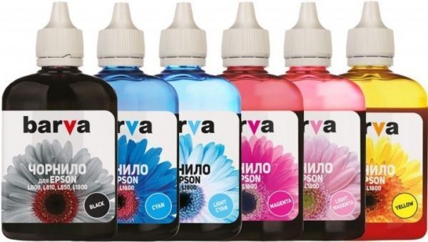 Набор чернил Barva EPSON I-BAR-E-L800-090-MP light cyan light magenta black cyan magenta yellow