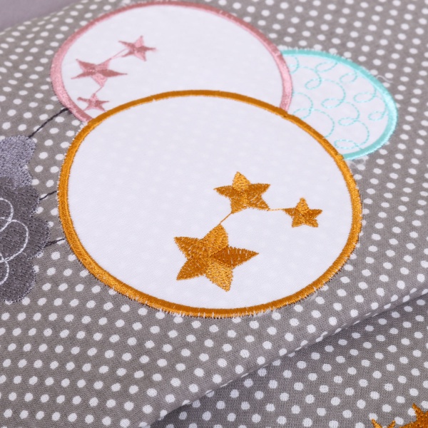 Комплект постільної білизни Papaella Горошок сірий із білим