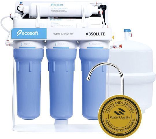 Фильтр обратного осмоса Ecosoft Absolute с помпой на станине (MO575PSECO)