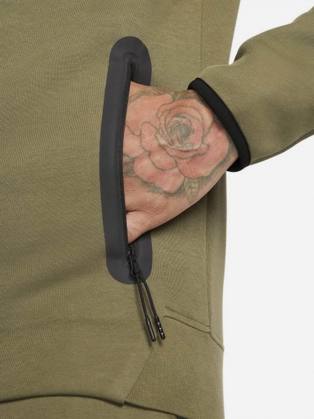 Джемпер Nike M NK TCH FLC FZ WR HOODIE FB7921-222 р.M зелений