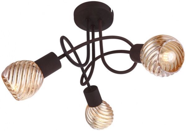 Люстра потолочная Globo Becky 3xE14 коричневый 54644-3DO 