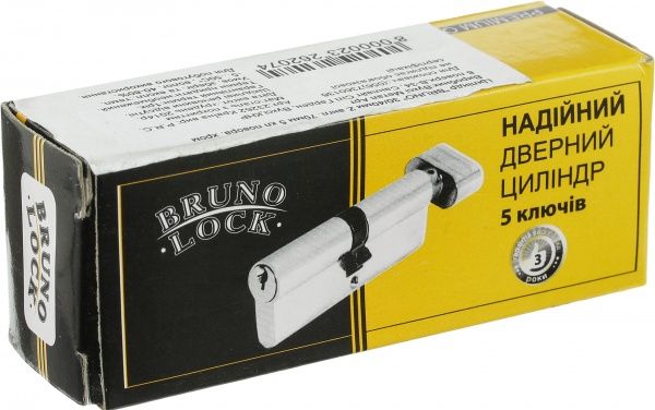 Цилиндр Bruno 40x30 ключ-вороток 70 мм хром