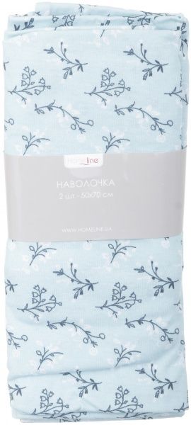 Набор наволочек 70x50 см голубой с принтом Homeline 