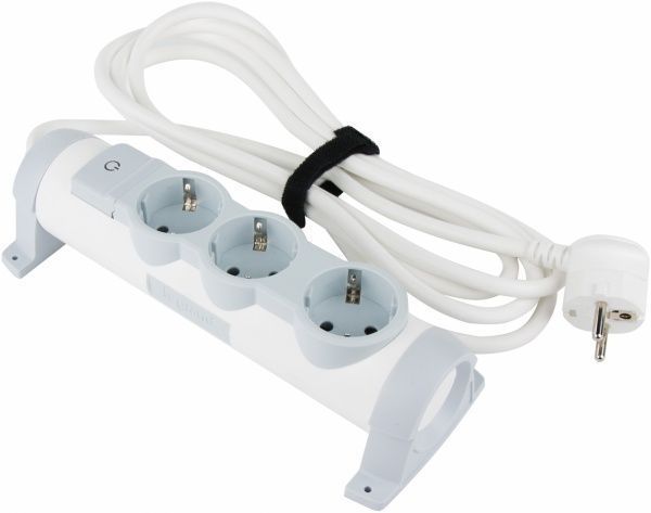 Удлинитель Legrand Comfort с заземлением 3 гн. серый 3 м 694622 