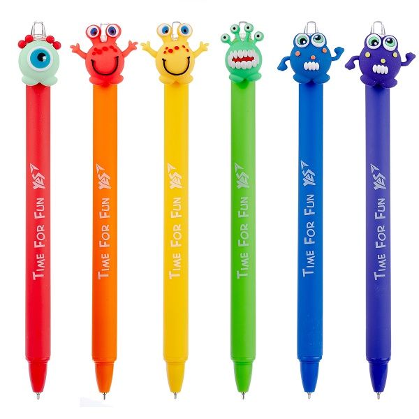 Ручка масляная YES Funny monsters 0,7 мм цвет в ассортименте 412006 