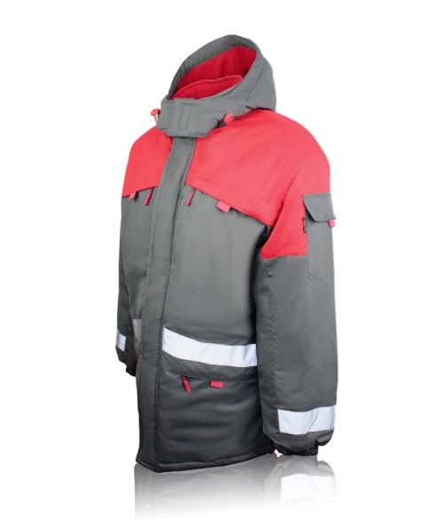 Куртка рабочая Торнадо Грей р. 56-58 рост 3-4 03078-112-116_(170-176) серый с красными вставками