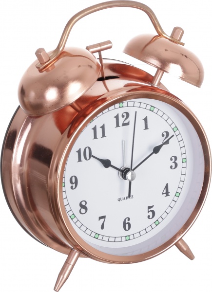 Будильник Alert (XYX 10850C) 11,7х17х5,6 см мідний