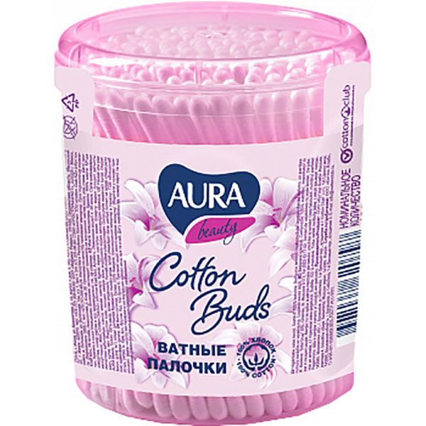 Ватні палички Aura beauty 100 шт. (кругла)
