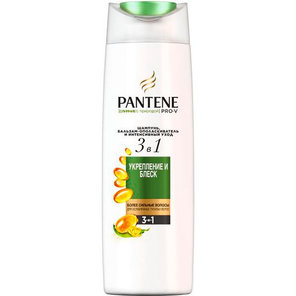 Шампунь 3 в 1 Pantene Укрепление и блеск 360 мл