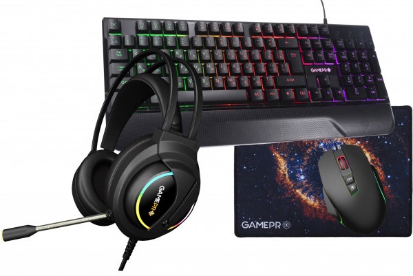 Комплект клавіатура та миша GamePro Gameset 4 в 1 USB (GS1252) 