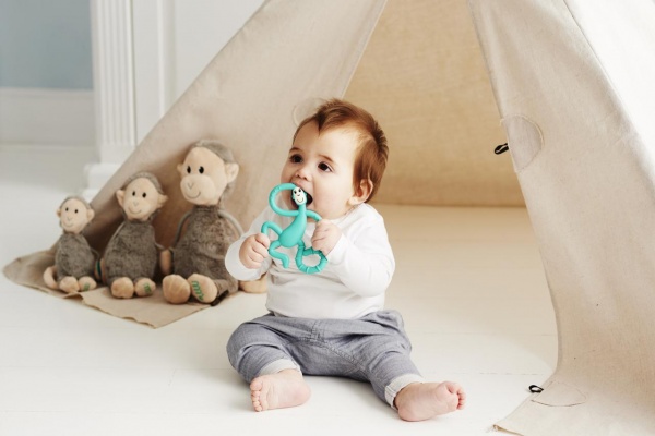 Прорезыватель Matchstick Monkey Обезьянка танцующая зеленая 14 см (MM-DMT-008)