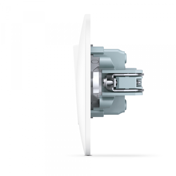 Вимикач одноклавішний Videx Binera без підсвітки білий VF-BNSW1-W