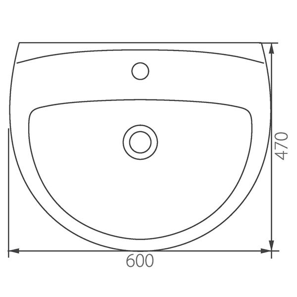 Умывальник  Colombo Акцент 60 S12116000