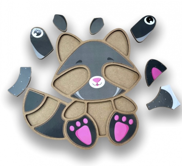 Пазл-мозаїка Apli Krapli Складанка Єнот СК-06