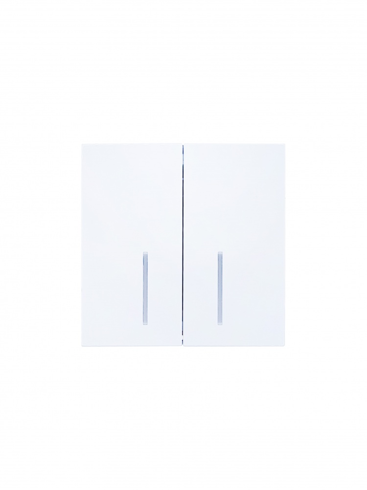 Механизм выключателя двухклавишный HausMark Juna с подсветкой белый